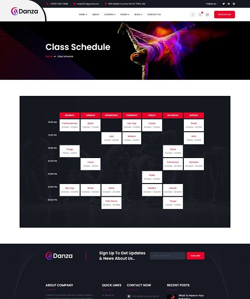 Class Schedule