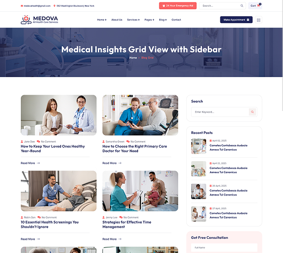 Blog Grid Sidebar