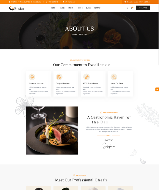 Restar - Fast Food & Restaurant HTML Template